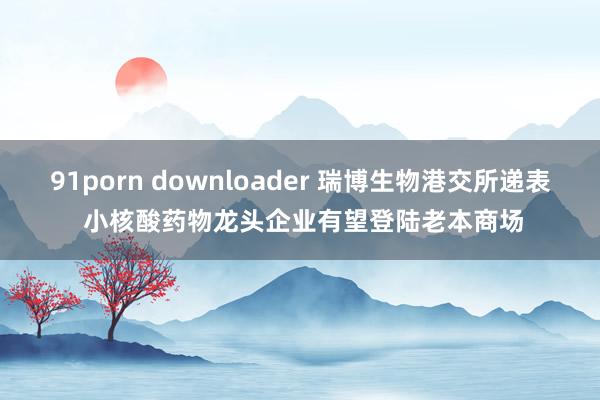 91porn downloader 瑞博生物港交所递表 小核酸药物龙头企业有望登陆老本商场