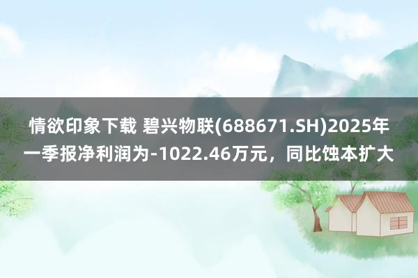情欲印象下载 碧兴物联(688671.SH)2025年一季报净利润为-1022.46万元，同比蚀本扩大